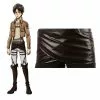 Cosplay&ware Attack On Titan Cosplay Costume Japanese Anime Shingeki No Kyojin Chocolate Leather Skirt Apron Tape Adjustable Waist