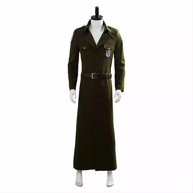 Cosplay&ware Attack On Titan Cosplay Levi Costume Scouting Legion Soldier Coat Trench Jacket Adult Men Halloween Carnival Clothing 2 Cosplay&ware Attack On Titan Cosplay Levi Costume Scouting Legion Soldier Coat Trench Jacket Adult Men Halloween Carnival Clothing - Image 2