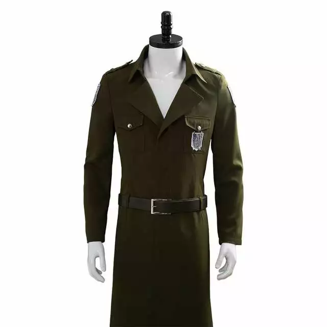 Cosplay&ware Attack On Titan Cosplay Levi Costume Scouting Legion Soldier Coat Trench Jacket Adult Men Halloween Carnival Clothing 6 Cosplay&ware Attack On Titan Cosplay Levi Costume Scouting Legion Soldier Coat Trench Jacket Adult Men Halloween Carnival Clothing - Image 6