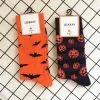 Cosplay&ware Bats Pumpkin Cartoon Socks Men Knee-high Halloween Cosplay Cotton Crew Spring Autumn Casual