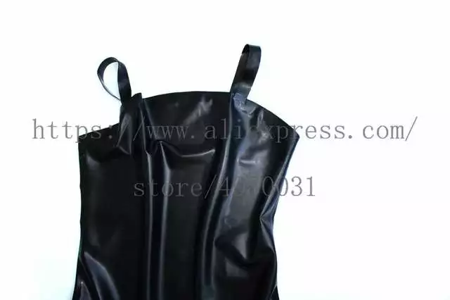 Cosplay&ware Black 100% Real Natural Latex Suit Women’s Bodysuit Fetish With Crotch Zip In Solid Color 4 Cosplay&ware Black 100% Real Natural Latex Suit Women’s Bodysuit Fetish With Crotch Zip In Solid Color - Image 4
