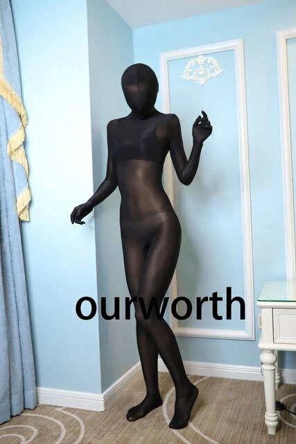 Cosplay&ware Black Lycra Fullbody Zentai Tight Suit Sexy Costume Translucent 2 Cosplay&ware Black Lycra Fullbody Zentai Tight Suit Sexy Costume Translucent - Image 2