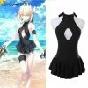 Luogen Coyoung Neck Dress Black Halter With Suit Swimsuit Store Japanese Anime My King Cos Dead Pool Water Baby