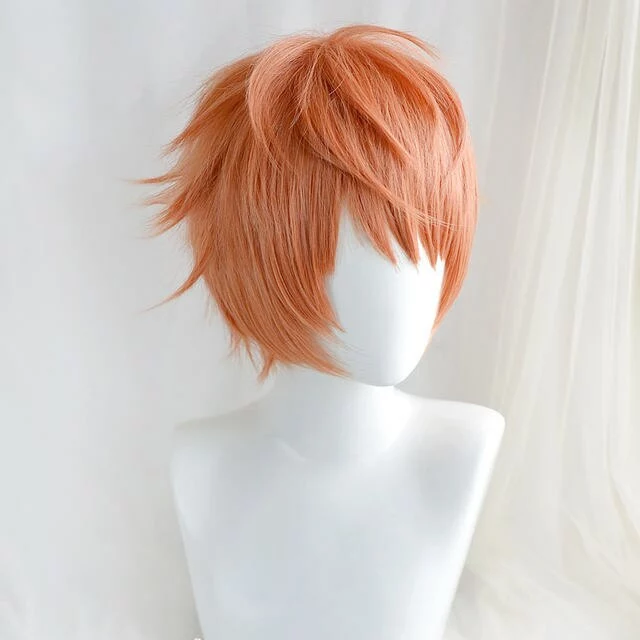 Paxbara Division Rap Battle Hypnosis Mic Orange Wig Cosplay Wigs Short Fluffy Layered Anime & Cap 3 Paxbara Division Rap Battle Hypnosis Mic Orange Wig Cosplay Wigs Short Fluffy Layered Anime & Cap - Image 3