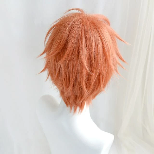 Paxbara Division Rap Battle Hypnosis Mic Orange Wig Cosplay Wigs Short Fluffy Layered Anime & Cap 4 Paxbara Division Rap Battle Hypnosis Mic Orange Wig Cosplay Wigs Short Fluffy Layered Anime & Cap - Image 4