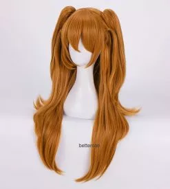 Cosplay&ware Eva Asuka Langley Soryu Cosplay Wigs Long Orange With 2 Ponytail Clips Heat Resistant Synthetic Hair Wig & Cap -Zentai shop online EVA Asuka Langley Soryu Cosplay Wigs Long Orange With 2 Ponytail Clips Heat Resistant Synthetic Hair 1.jpg 640x640q80 1.jpg 1