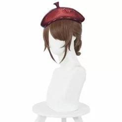 Ktip Up Cosplay Wig Game Identity V Brown Short Ponytail Heat Resistant Synthetic Hair Halloween Party Costume Wigs