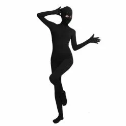 Ensnovo Black Zentai Bodysuit Nylon Spandex Suit Eyes Open Skin Tights For Women Cosplay Costume Halloween Party -Zentai shop online Ensnovo Black Zentai Bodysuit Nylon Spandex Suit Eyes Open Skin Tights for Women Cosplay Costume for 2.jpg 640x640q80 2.jpg 2