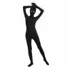 Ensnovo Black Zentai Bodysuit Nylon Spandex Suit Eyes Open Skin Tights For Women Cosplay Costume Halloween Party