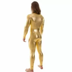 Zentai shop online -Zentai shop online Ensnovo Men Latex Suit Black Shiny Metallic Tights Gold Zentai Suit Full Body Unitard Custom Skin 1.jpg 640x640q80 1.jpg 1