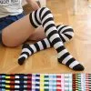 Cosplay&ware Fashion Cute Women Girls Kawaii Lolita Cotton Long Striped Thigh High Stocking Anime Cosplay Over Knee Socks