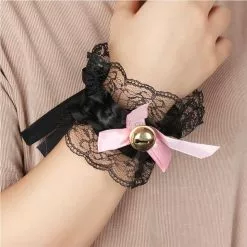 Cosplay&ware Female Girls Anime Lolita Cosplay Costume Plush Cat Ears Bowknot Bell Ruffles Lace Collar Necklace Wristband -Zentai shop online Female Girls Anime Lolita Cosplay Costume Plush Cat Ears Badnana Bowknot Bell Ruffles Lace Collar Necklace 2.jpg 640x640q80 2.jpg 2