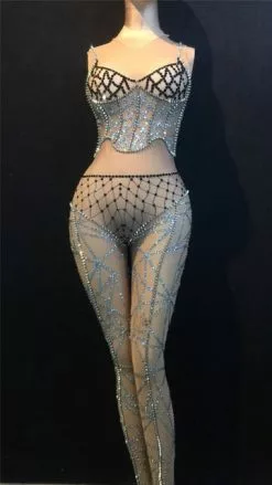 Cosplay&ware Female Leotard Sexy Stage Wear Sparkly Crystal Rivet Sleeveless Jumpsuit Bar Party Performance Club Dj Singer Pole Dance Costume -Zentai shop online Female Leotard Sexy Stage Wear Sparkly Crystal Rivet Sleeveless Jumpsuit Bar Party Performance Club DJ Singer 4.jpg 640x640q80 4.jpg 4