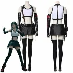 Cosplay&ware Final Fantasy Vii Cosplay Tifa Lockhart Costume Women Girl Outfit Sports Vest Skirt Full Set Halloween Carnival
