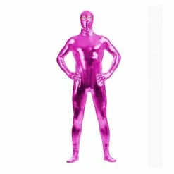 Cosplay&ware Zentai Customize Exotic Bodysuit Womens Unitard Turtleneck Catsuits Metallic Dancewear Hoodless