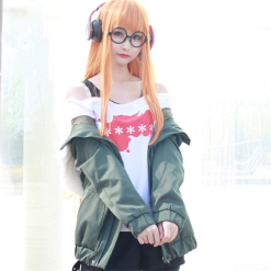 Cosplay&ware Futaba Sakura Cosplay Game Persona 5 Costume Navi Cotume Women With Socks Glasses