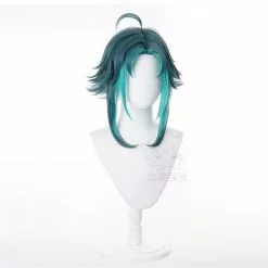 Ktip Up Game Genshin Impact Xiao Cosplay Wig Mixed Dark Green Blue Short Heat Resistant Synthetic Hair Adult Halloween Role Play Wigs -Zentai shop online Game Genshin Impact Xiao Cosplay Wig Mixed Dark Green Blue Short Heat Resistant Synthetic Hair Adult 2.jpg 640x640q80 2.jpg 2