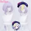 Cosplay&ware Genshin Impact Cosplay Qiqi Women 75cm Long Light Purple Wig Anime Wigs Heat Resistant Synthetic Halloween