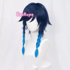 Cosplay&ware Genshin Impact Venti Cosplay Unisex 50cm Blue Wig Anime Braid Wigs Heat Resistant Synthetic Halloween -Zentai shop online Genshin Impact Venti Cosplay Unisex 50cm Blue Wig Cosplay Anime Cosplay Braid Wigs Heat Resistant Synthetic 1.jpg 640x640q80 1.jpg 1