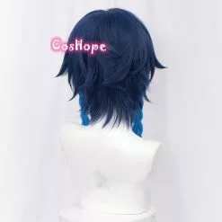 Cosplay&ware Genshin Impact Venti Cosplay Unisex 50cm Blue Wig Anime Braid Wigs Heat Resistant Synthetic Halloween -Zentai shop online Genshin Impact Venti Cosplay Unisex 50cm Blue Wig Cosplay Anime Cosplay Braid Wigs Heat Resistant Synthetic 2.jpg 640x640q80 2.jpg 2
