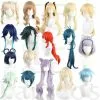 Eaincos Genshin Impact Venti Keqing Barbara Diluc Kaeya Noelle Traveler Lumine Aether Amber Cosplay Wigs Heat Resistant Synthetic Hair