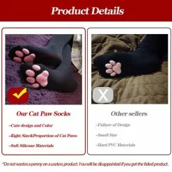 SIROLISA Girls Cat Paw Socks Over Knee Thigh Stockings Female Cute Cosplay Long Toebeanies Pawpads Cotton For Women Gift -Zentai shop online Girls Cat Paw Socks Over Knee Thigh Stockings Female Cute Cosplay New Long ToeBeanies Pawpads Cotton 3.jpg 640x640q80 3.jpg 3