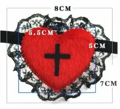 Cosplay&ware Gothic Girls Red Heart Black Cross Eyepatch Cosplay Eye Patch -Zentai shop online Gothic Girls Red Heart Black Cross Eyepatch Cosplay Eye Patch 2.jpg 640x640q80 2.jpg 2