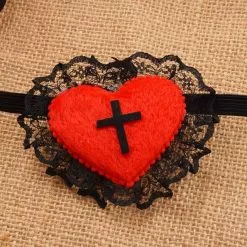 Cosplay&ware Gothic Girls Red Heart Black Cross Eyepatch Cosplay Eye Patch -Zentai shop online Gothic Girls Red Heart Black Cross Eyepatch Cosplay Eye Patch 4.jpg 640x640q80 4.jpg 4