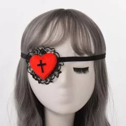 Cosplay&ware Gothic Girls Red Heart Black Cross Eyepatch Cosplay Eye Patch -Zentai shop online Gothic Girls Red Heart Black Cross Eyepatch Cosplay Eye Patch 5.jpg 640x640q80 5.jpg 5