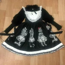 LISM Gothic Lolita Dress Dark Angel Series High Low Jsk By Kawaii Retro Japanese -Zentai shop online Gothic Lolita Dress Dark Angel Series High Low Lolita JSK Dress by Soufflesong Kawaii Retro Dark 4.jpg 640x640q80 4.jpg 4