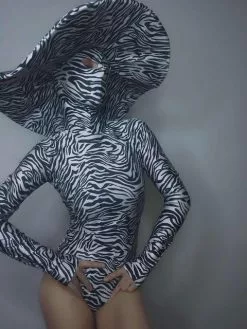 LOBUDEK Green Black Zebra Stripes Bodysuit Big Hat Women Nightclub Costume Dance Team Jazz Dj Performance Leotard Catwalk Stage Wear -Zentai shop online Green Black Zebra Stripes Bodysuit Big Hat Women Nightclub Costume Dance Team Jazz DJ Performance Leotard 4.jpg 640x640q80 4.jpg 4