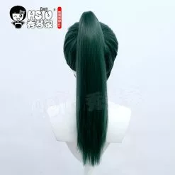 Hsiu Anime Jujutsu Kaisen Cosplay Maki Zenin Wig Dark Green Ponytail Short Hair & Free Gift Brand Cap -Zentai shop online HSIU Anime Jujutsu Kaisen Cosplay Maki Zenin Wig Dark green ponytail short hair Free gift brand 4.jpg 640x640q80 4.jpg 4