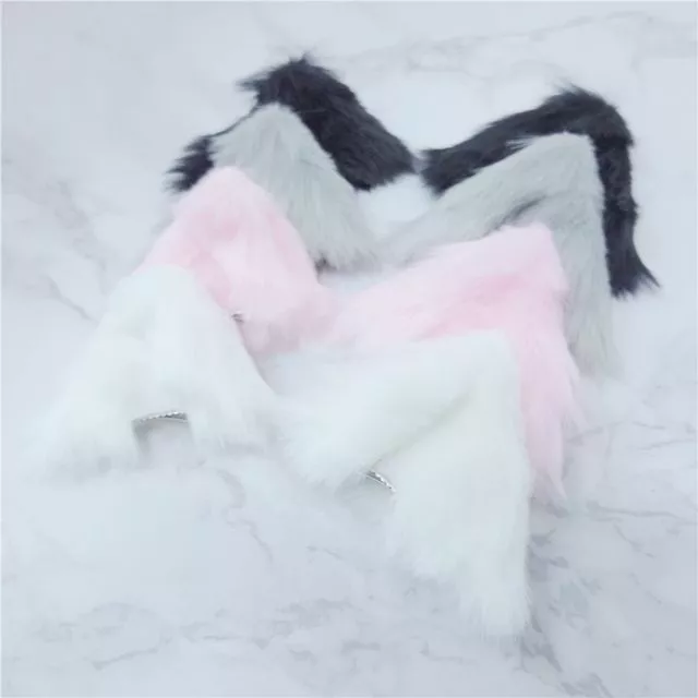 LILICOCHAN Handmade Anime Neko Costume Hair Clip Lolita Cosplay Party Cat Fox Fur Ears Lovely Night Club Bar Decorate Gift Wig 2 LILICOCHAN Handmade Anime Neko Costume Hair Clip Lolita Cosplay Party Cat Fox Fur Ears Lovely Night Club Bar Decorate Gift Wig - Image 2
