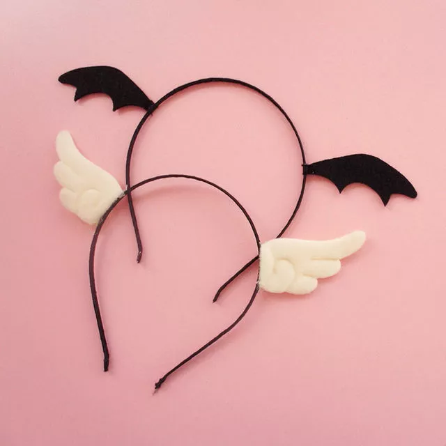 LILICOCHAN Handmade Kawaii Black Devil White Angel Hairpin Headband Sexy Cosplay Accessories Hair Hoops Lady Lovely Kitten Headdress 1 LILICOCHAN Handmade Kawaii Black Devil White Angel Hairpin Headband Sexy Cosplay Accessories Hair Hoops Lady Lovely Kitten Headdress