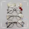 Cosplay&ware Handmade Lolita Frame Harajuku Round Glasses Black Silver Bronze Golden Rose Sakura Star Moon Fairy Rabbit Fashion
