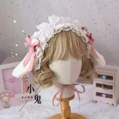 Cosplay&ware Handmade Plush Lop Ear Detachable Hair Band Soft Girl Kawaii Bunny Lolita Lace Bowknot Headwear Kc Accessories -Zentai shop online Handmade Plush Lop Ear Detachable Hair Band Soft Girl Kawaii Bunny Hair band Lolita Lace Bowknot 3.jpg 640x640q80 3.jpg 3