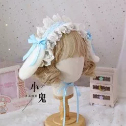 Cosplay&ware Handmade Plush Lop Ear Detachable Hair Band Soft Girl Kawaii Bunny Lolita Lace Bowknot Headwear Kc Accessories -Zentai shop online Handmade Plush Lop Ear Detachable Hair Band Soft Girl Kawaii Bunny Hair band Lolita Lace Bowknot 4.jpg 640x640q80 4.jpg 4