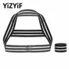 YiZYiF Harness Men Elastic Straps Shoulder Chest Muscle Belt With Armband For Cosplay Role Fancy Club Party Costume Belts