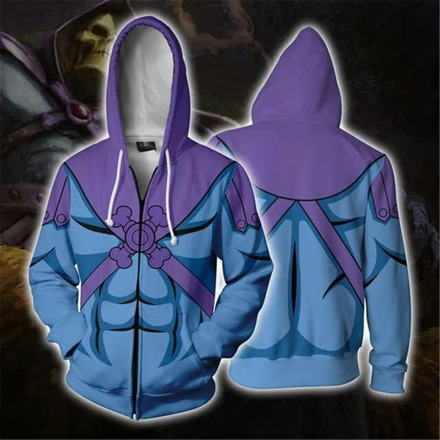 Liser He-man And The Of Cosplay Costume 3d Print Sweatshirt Zipper Hooded Cartoon Fashion Jackets 2 Liser He-man And The Of Cosplay Costume 3d Print Sweatshirt Zipper Hooded Cartoon Fashion Jackets - Image 2