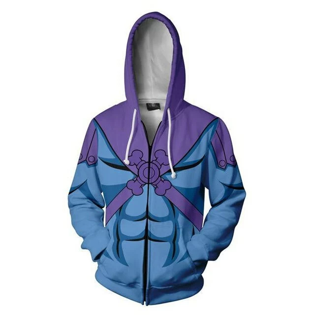 Liser He-man And The Of Cosplay Costume 3d Print Sweatshirt Zipper Hooded Cartoon Fashion Jackets 5 Liser He-man And The Of Cosplay Costume 3d Print Sweatshirt Zipper Hooded Cartoon Fashion Jackets - Image 5