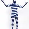 Cosplay&ware Halloween Carnival Party Fashion Spandex Stripe Full Body Unisex Stylish Multicolor Zentai Suit
