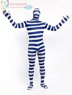Cosplay&ware Halloween Carnival Party Fashion Spandex Stripe Full Body Unisex Stylish Multicolor Zentai Suit