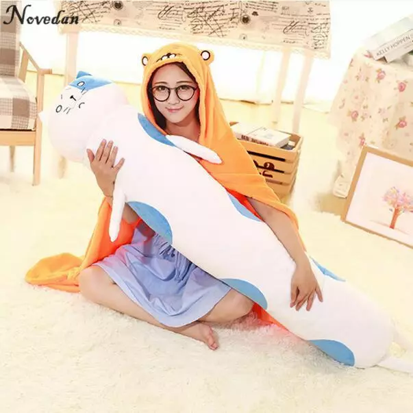 Novedan Himouto Umaru-chan Cloak Anime Umaru Chan Doma Cosplay Costume Flannel Cloaks Blanket Soft Cape Hoodie 5 Novedan Himouto Umaru-chan Cloak Anime Umaru Chan Doma Cosplay Costume Flannel Cloaks Blanket Soft Cape Hoodie - Image 5