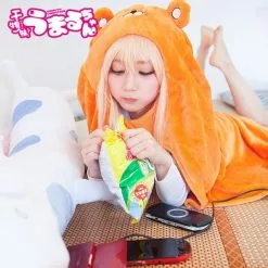 DJ ALPACAS Himouto Umaru-chan Cloak Anime Umaru Chan Doma Cosplay Costume Cloaks Blanket Soft Cap Hoodie