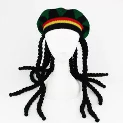 VESSOS Hip Hop Cap Knitted Wig Braid Hat Unisex Bob Beanie Winter Hombre -Zentai shop online Hip Hop Cap Knitted Wig Braid Hat Unisex Jamaican Bob Marley Rasta Beanie Winter Gorra Hombre 2.jpg 640x640q80 2.jpg 2