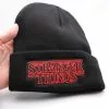 Esihou Hot Movie Stranger Things Knitted Hat Embroidery Fashion Black Keep Warm Wool Cap Autumn Winter Gift