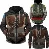 Cosplay&ware Jango Fett Cosplay Sith Costume Sweatshirt Zipper Hoodie Unisex Jacket Coat