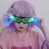 Cosplay&ware Japan Harajuku Anime Glasses Led Super Cool Safety Goggles Cosplay Future Night Vision