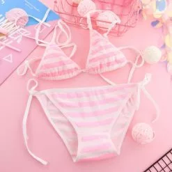 Cosplay&ware Japan Sexy Lingerie Lolita Kawaii Blue Pink White Striped Mini Bikini Adult Cosplay Erotic Costumes Bra Women Underwear 3pcs Set -Zentai shop online Japan Sexy Lingerie Lolita Kawaii Blue Pink White Striped Mini Bikini Adult Cosplay Erotic Costumes Bra 2.jpg 640x640q80 2.jpg 2