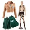 OLOEY Japanese Hoodie Attack On Titan Cloak Shingeki No Kyojin Scouting Legion Cosplay Costume Anime Green Cape Mens Clothes